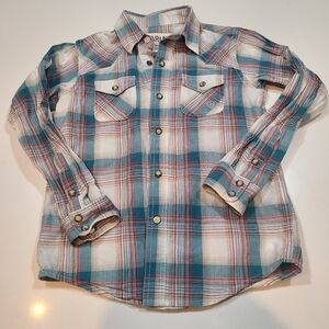 Ariat Boy Pearl Snap Shirt with Western Style in Size XS